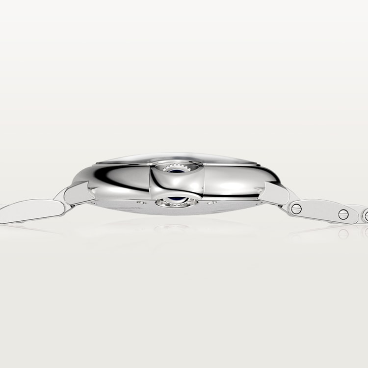 Ballon Bleu 33mm Steel Automatic Silvered Flinqué Dial Diamond-Set Steel Bracelet Watch