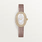 Baignoire Small 31.4mm x 23.1mm Yellow Gold Diamond Case Diamond Crown Mother-of-Pearl Dial Beige Alligator Strap Quartz Watch