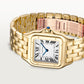 Panthère de Cartier Large 42mm x 31mm Yellow Gold Blue Crown Silvered Dial Yellow Gold Bracelet Quartz Watch