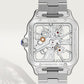 Santos de Cartier Large 39.8mm Steel Blue Crown Skeleton Dial Steel Bracelet Manual-Winding Watch