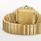 Santos de Cartier Large 39.8mm Yellow Gold Blue Crown Anthracite Gray Dial Yellow Gold Bracelet Automatic Watch