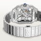 Santos de Cartier Skeleton Large 39.8mm Steel Blue Crown Skeleton Dial Steel Bracelet Manual-Winding Watch