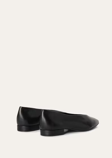 Black - Fireplace Rebecca Ballet Flat  Calfskin