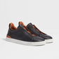 Off White - White  ZEGNA Deerskin Triple Stitch™ Sneakers