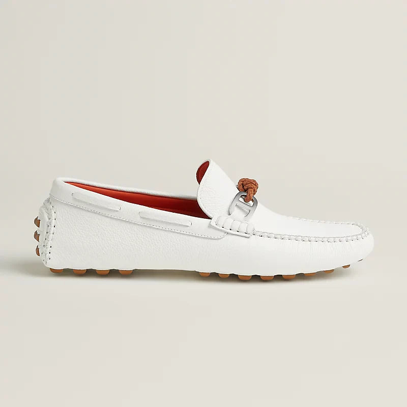 Blanc -  Gris Orage  Alessandro Loafer