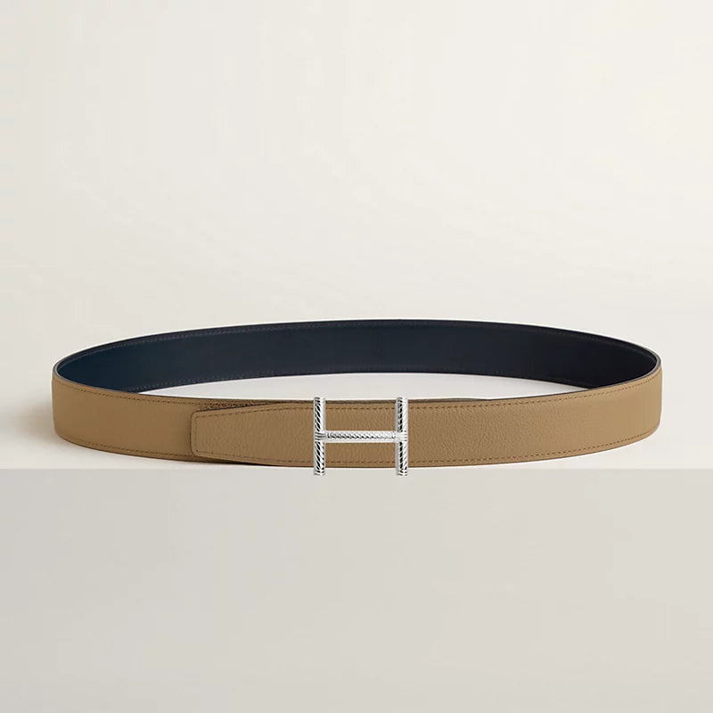 Hisseo Belt Buckle & Reversible Leather Strap 32 MM