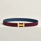 H Martelee Belt Buckle & Reversible Leather Strap 32 MM