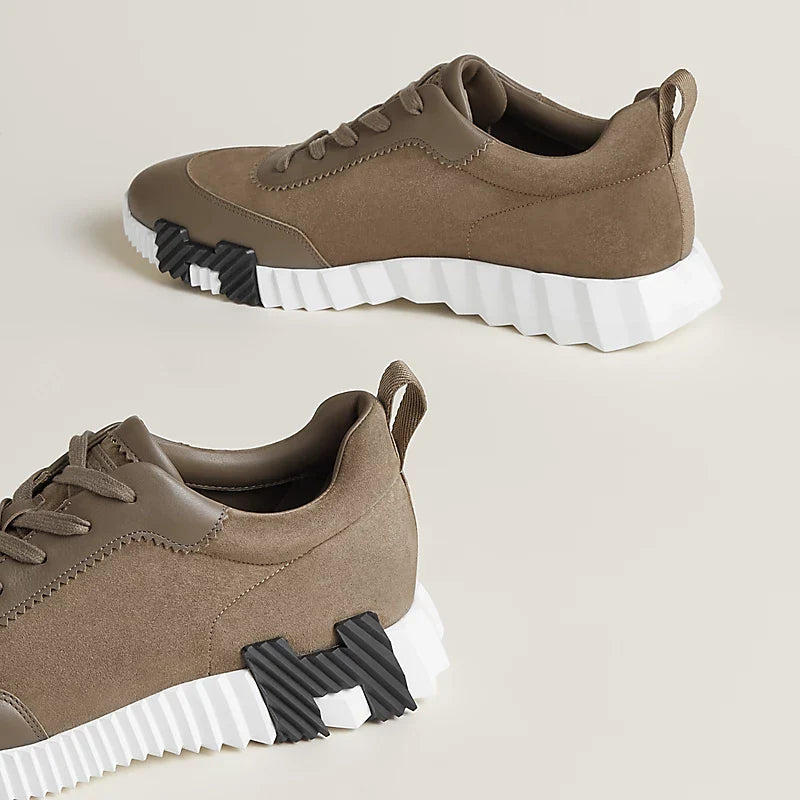 Étoupe - Blanc1  Bouncing Sneaker