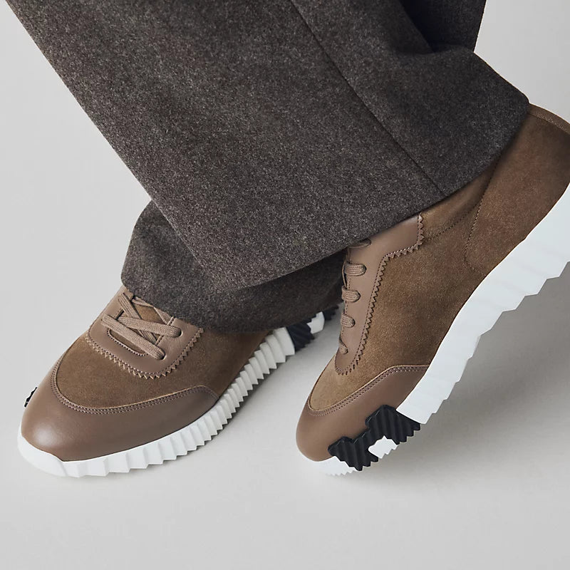 Étoupe - Blanc1  Bouncing Sneaker