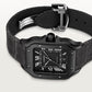 Santos de Cartier Large 39.8mm Steel Black Dial Rubber Strap Self-Winding Watch