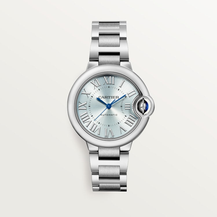 Ballon Bleu 33mm Steel Automatic Silvered Sunray-Brushed Dial Steel Bracelet Watch