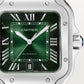 Santos de Cartier Large 39.8mm Steel Green Dial Steel Bracelet Self-Winding Watch