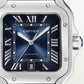 Santos de Cartier Large 39.8mm Steel Graduated Blue Dial Steel Bracelet Self-Winding Watch