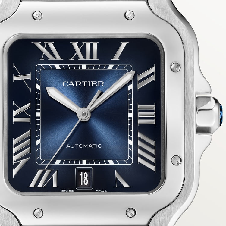 Santos de Cartier Large 39.8mm Steel Graduated Blue Dial Steel Bracelet Self-Winding Watch