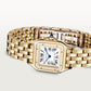 Panthère Mini 22mm x 30.3mm Yellow Gold Blue Sapphire Crown Silvered Dial Yellow Gold Bracelet Quartz Watch