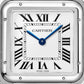 Panthère de Cartier Large 42mm x 31mm Steel Blue Crown Silvered Dial Steel Bracelet Quartz Watch
