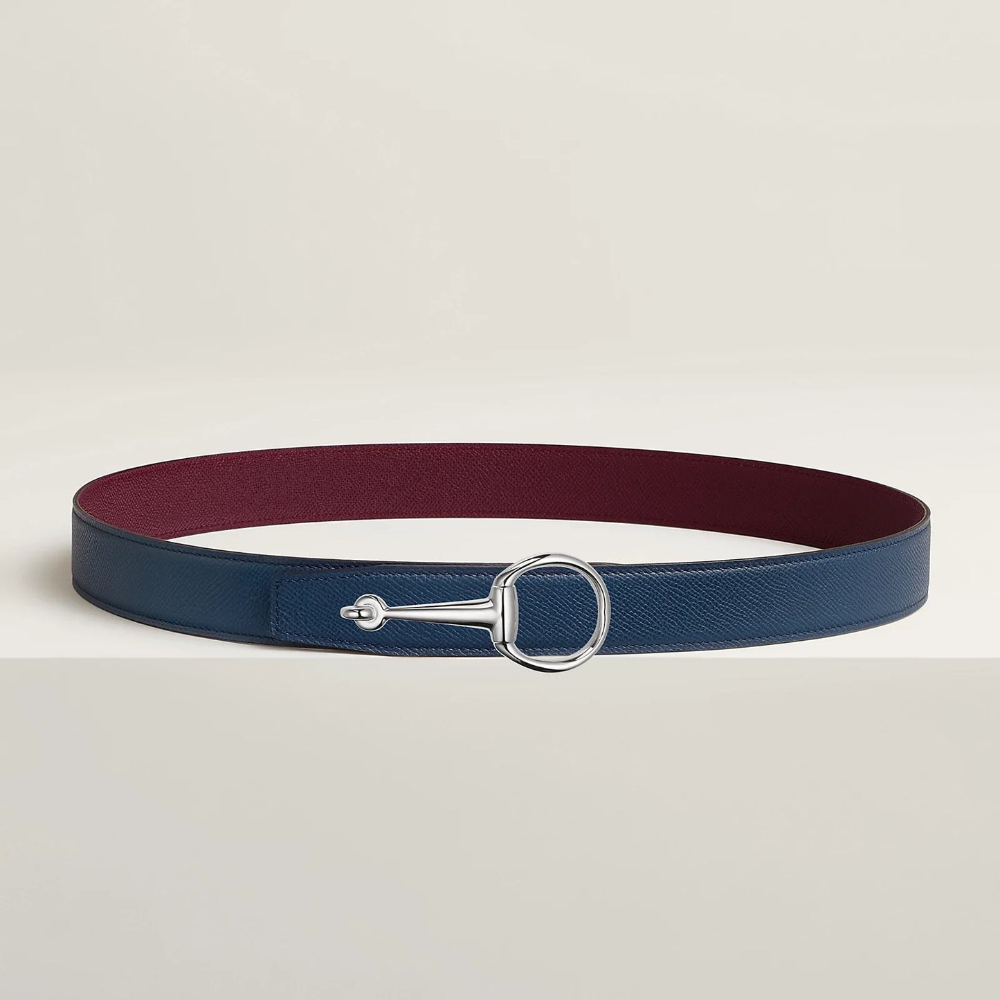 VERT-DE-GRIS / GOLD-NOIR / ÉBÈNE  CASAQUE BELT BUCKLE & REVERSIBLE LEATHER STRAP 32 MM