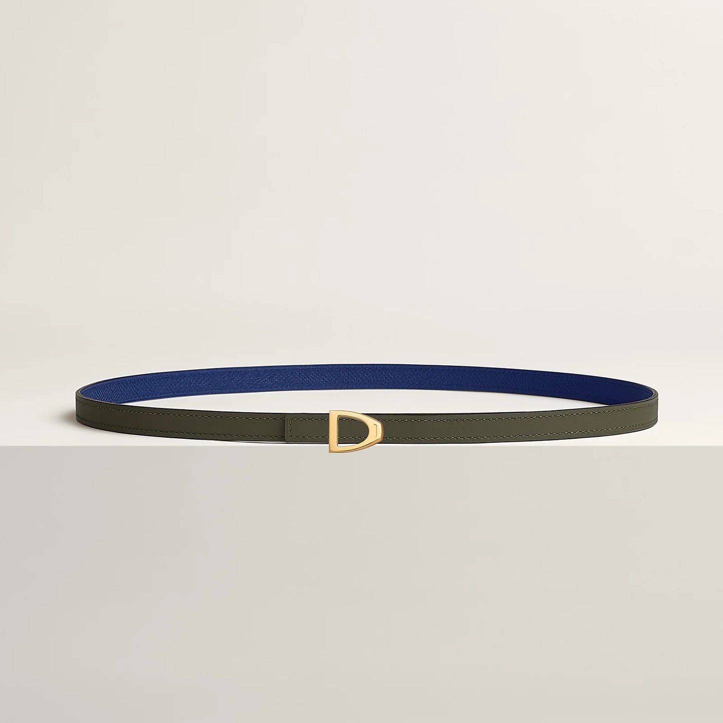 Cavaliere Belt Buckle & Reversible Leather Strap 13 MM