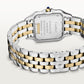 Panthère Medium 29mm x 37mm Yellow Gold Steel Blue Crown Silvered Dial Yellow Gold Steel Bracelet Quartz Watch