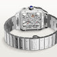 Santos de Cartier Large 39.8mm Steel Blue Crown Skeleton Dial Steel Bracelet Manual-Winding Watch