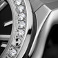 Classic Fusion Titanium Diamonds Satin-finished Black Sunray Dial Black Rubber Strap Watch