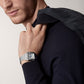 Santos de Cartier Medium 35.1mm Steel Blue Crown Silvered Opaline Dial Steel Bracelet Automatic Watch