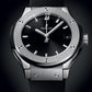 Classic Fusion Titanium Black Sunray Dial Rubber Strap Watch