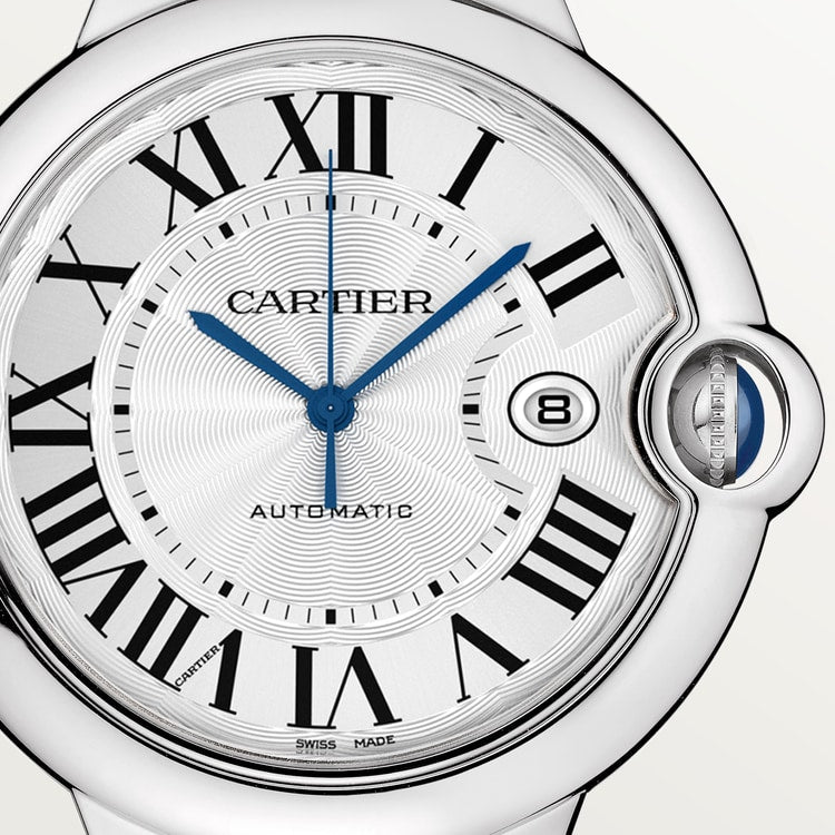 Ballon Bleu 42mm Steel Automatic Silver Guilloché Dial Steel Bracelet Watch