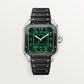Santos de Cartier Large 39.8mm Steel Green Crown Green Dial Steel Bracelet Self-Winding Watch