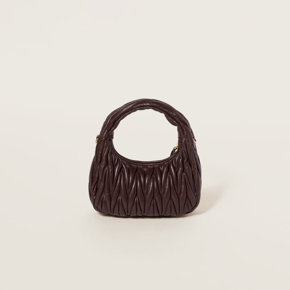 Miu Miu Wander Matelassé Nappa Leather Hobo Bag