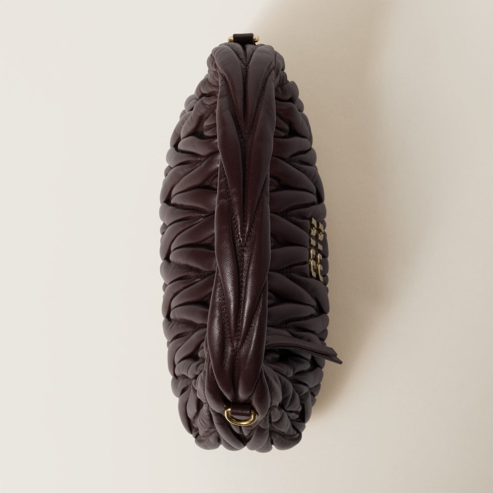 Miu Miu Wander Matelassé Nappa Leather Hobo Bag