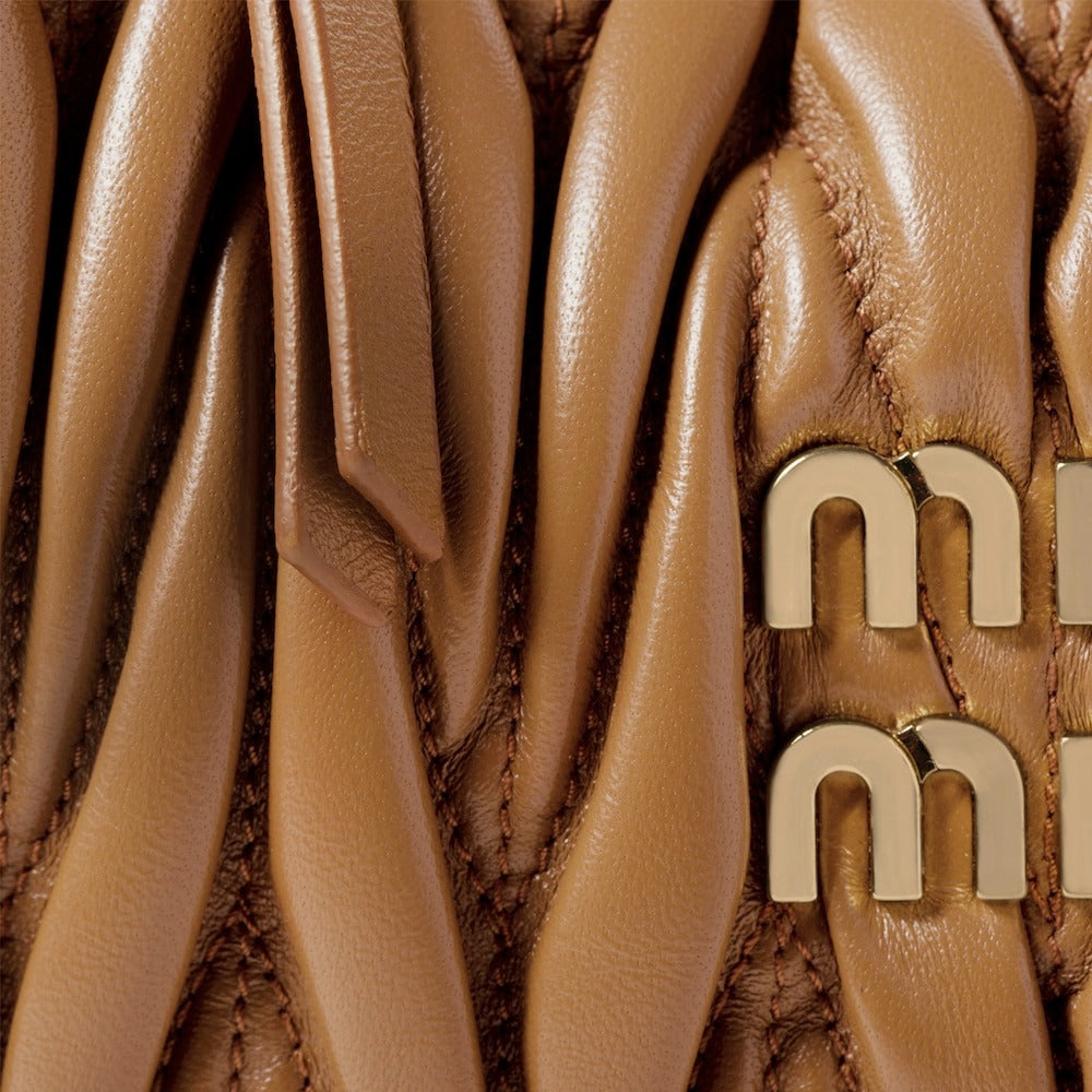 Miu Miu Wander Matelassé Nappa Leather Hobo Bag