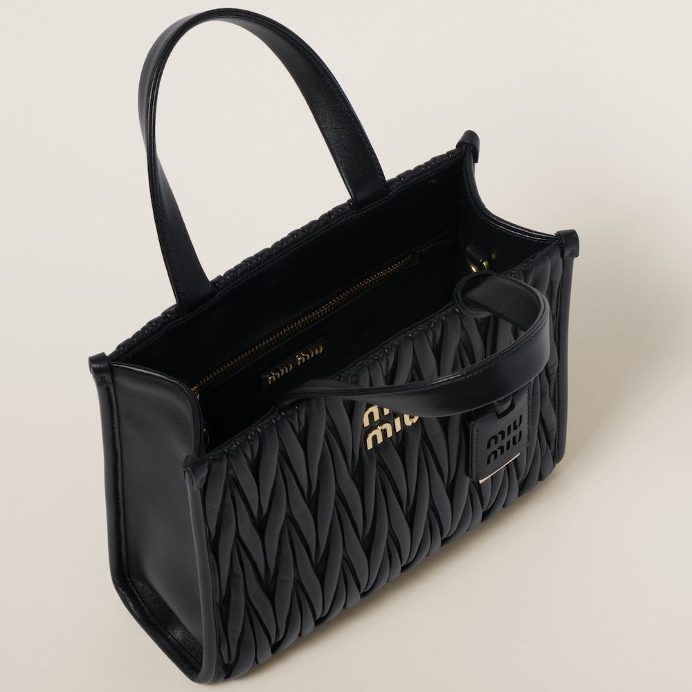 Miu Miu Matelassé Nappa Leather Tote