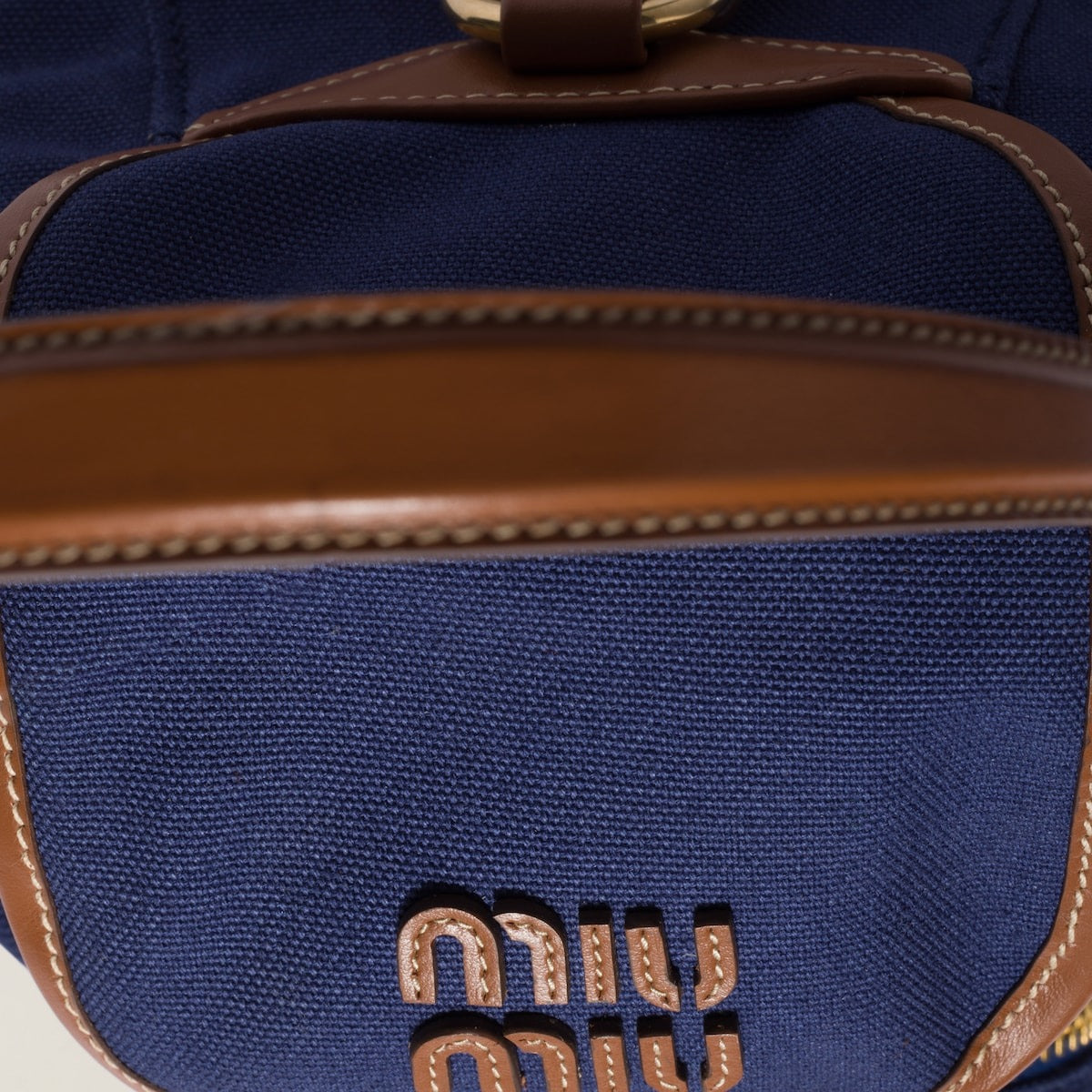 Miu Miu Canvas and Leather Backpack
