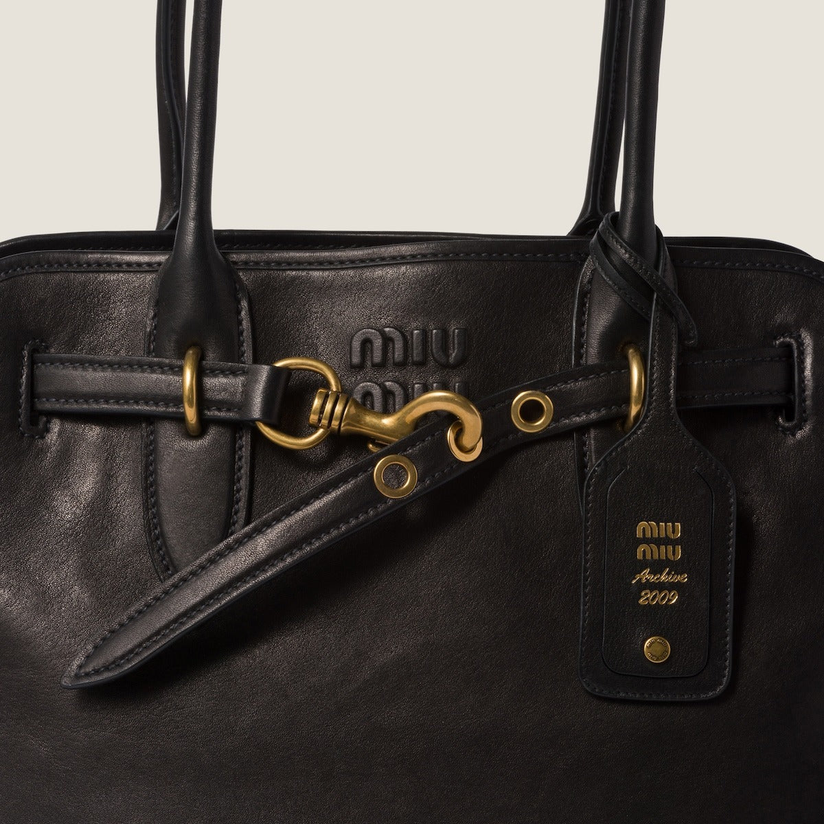 Miu Miu Aventure nappa leather bag