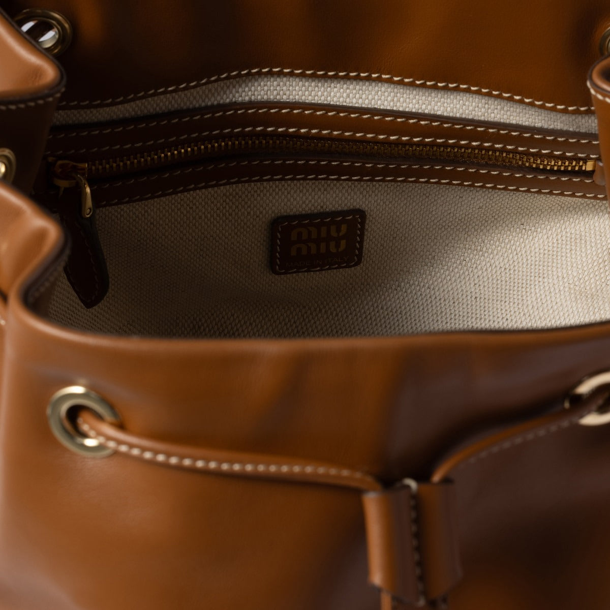 Miu Miu Leather Backpack