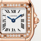 Panthère Mini 25.1mm x 18.5mm Rose Gold Diamond Case Diamond Crown Silver Dial Rose Gold Bracelet Quartz Watch