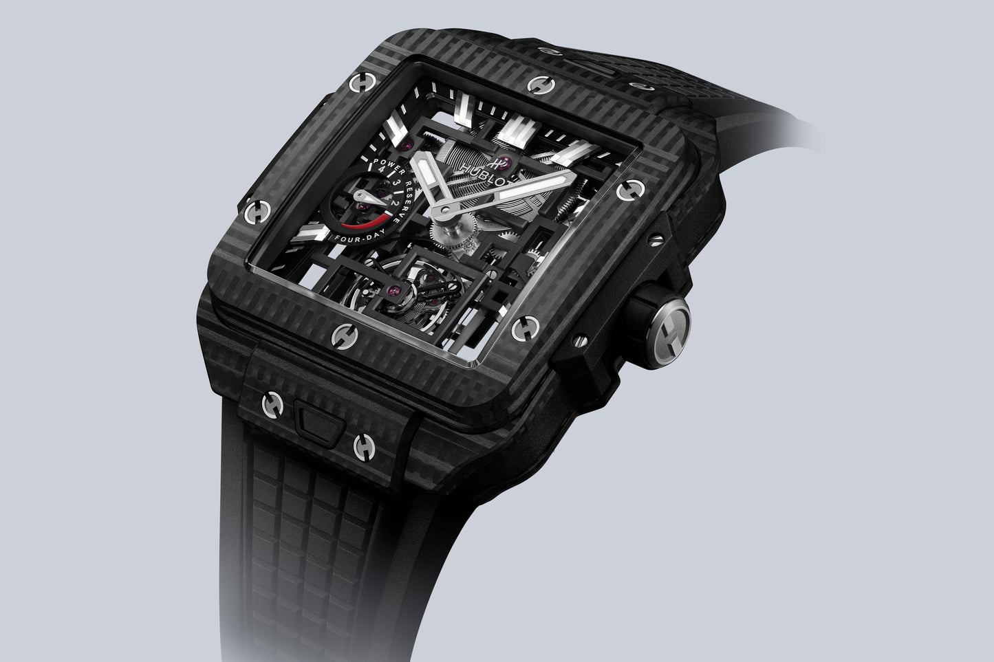 Square Bang Tourbillon 4-Day Power Reserve 3D Carbon 42 mm Watch
