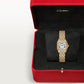 Panthère Small 30.3mm x 22.0mm Yellow Gold Diamond Case Diamond Crown Silvered Dial Yellow Gold Bracelet Quartz Watch