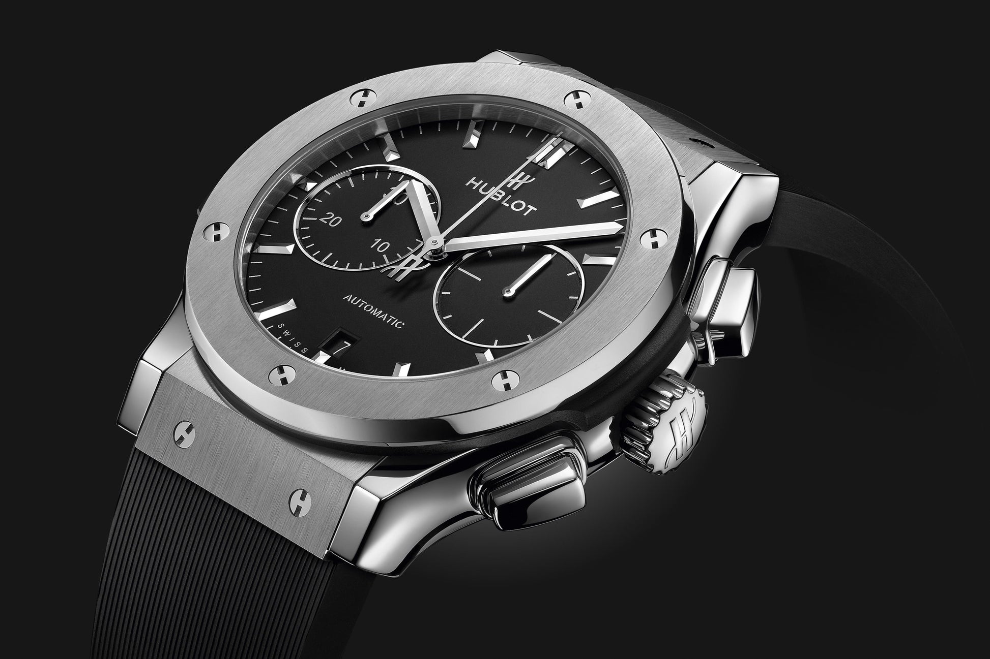 Classic Fusion Chronograph Titanium on Rubber Watch