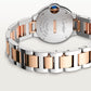 Ballon Bleu 33mm Steel Rose Gold Automatic Silver Guilloché Dial Two-Tone Bracelet Watch
