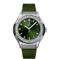 Classic Fusion Titanium Green Diamonds 33 mm