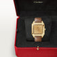 Santos-Dumont Extra-Large 46.6mm x 33.9mm Yellow Gold Wood-Inspired Golden Dial Brown Alligator Strap Self-Winding Watch