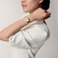 Panthère Medium 29mm x 37mm Yellow Gold Blue Sapphire Crown Silvered Dial Yellow Gold Bracelet Quartz Watch
