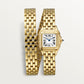Panthère de Cartier Small 22mm x 30.3mm Yellow Gold Blue Crown Silvered Dial Yellow Gold Bracelet Quartz Watch