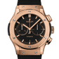 Classic Fusion Chronograph King Gold Black Dial Rubber Strap Watch