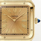Santos-Dumont Extra-Large 46.6mm x 33.9mm Yellow Gold Wood-Inspired Golden Dial Brown Alligator Strap Self-Winding Watch