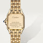 Panthère Mini 22mm x 30.3mm Yellow Gold Blue Sapphire Crown Silvered Dial Yellow Gold Bracelet Quartz Watch