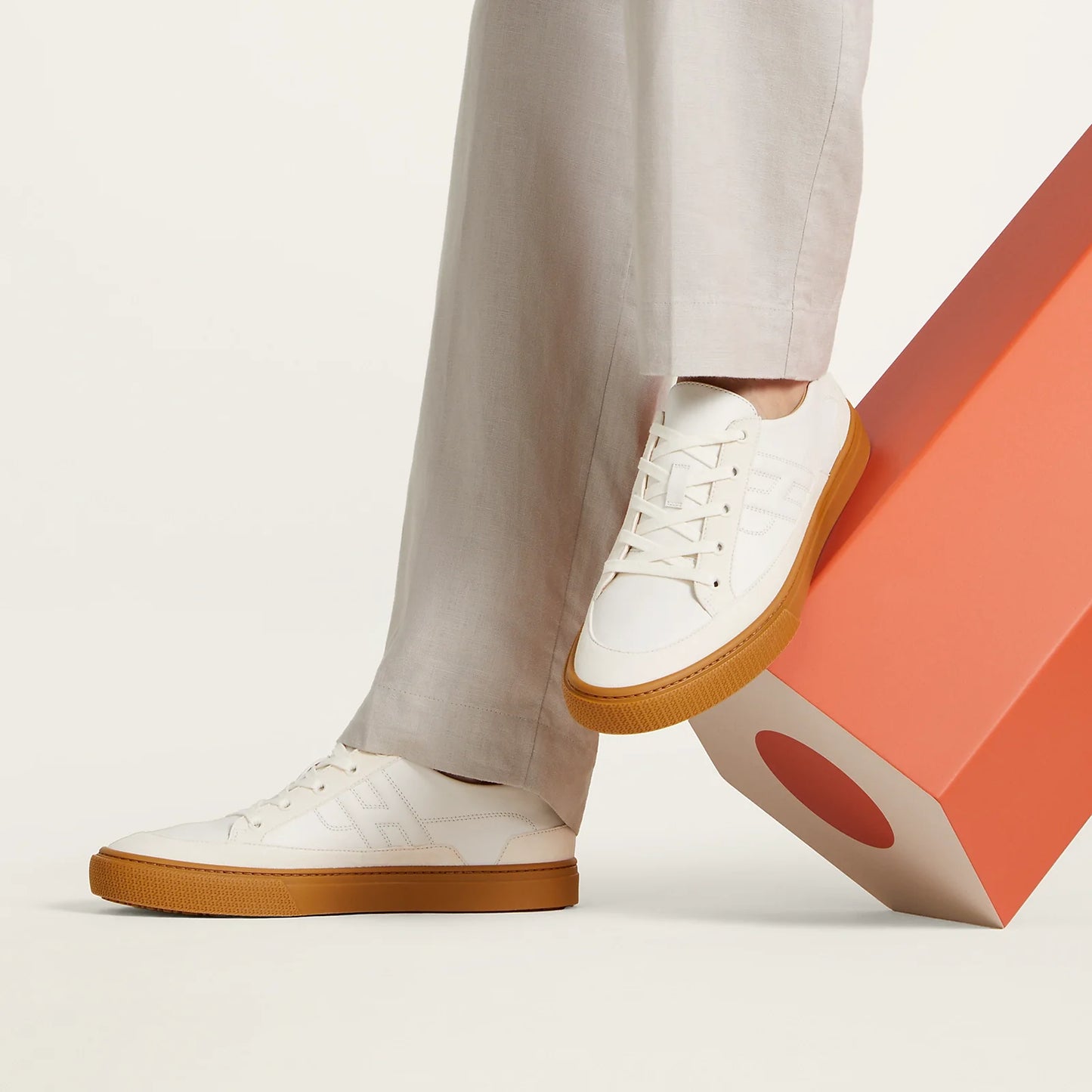 Ecru - Blanc/Gold Deep Sneaker