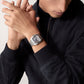 Santos de Cartier Large 39.8mm Steel Blue Crown Skeleton Dial Steel Bracelet Manual-Winding Watch